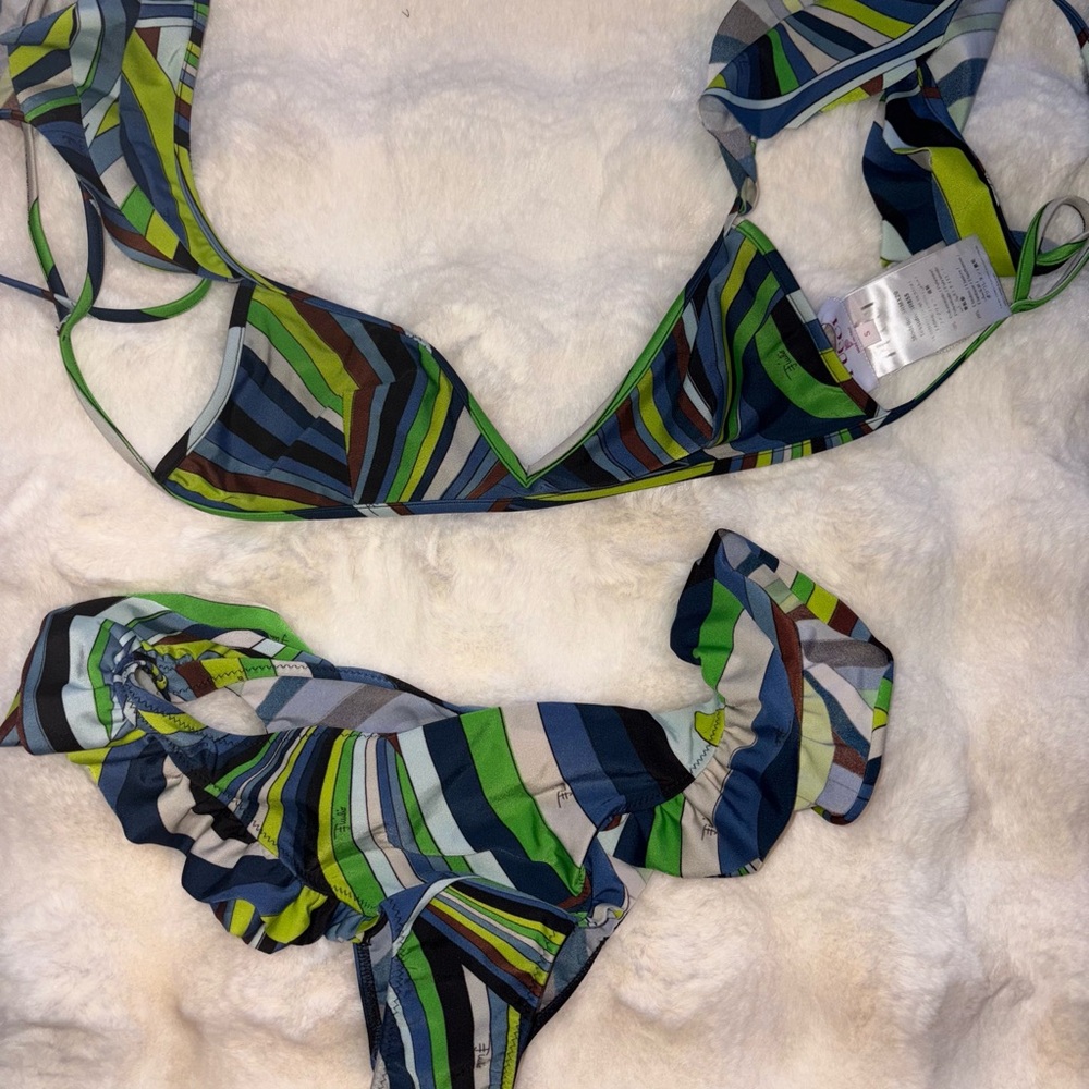 Striped Multicolor Bikini Set
